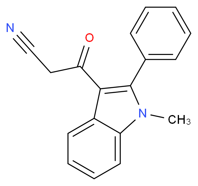 3-(1-Methyl-2-phenyl-1H-indol-3-yl)-3-oxo-propionitrile_Molecular_structure_CAS_568553-08-2)