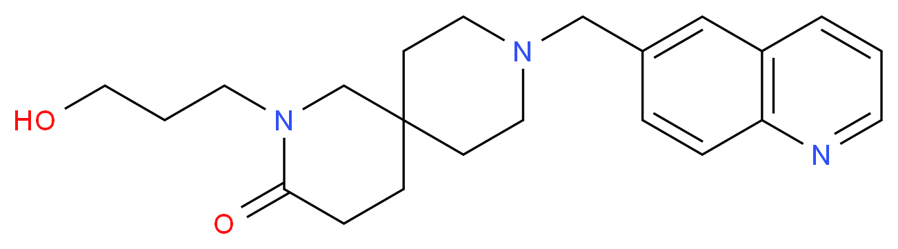 2-(3-hydroxypropyl)-9-(quinolin-6-ylmethyl)-2,9-diazaspiro[5.5]undecan-3-one_Molecular_structure_CAS_)