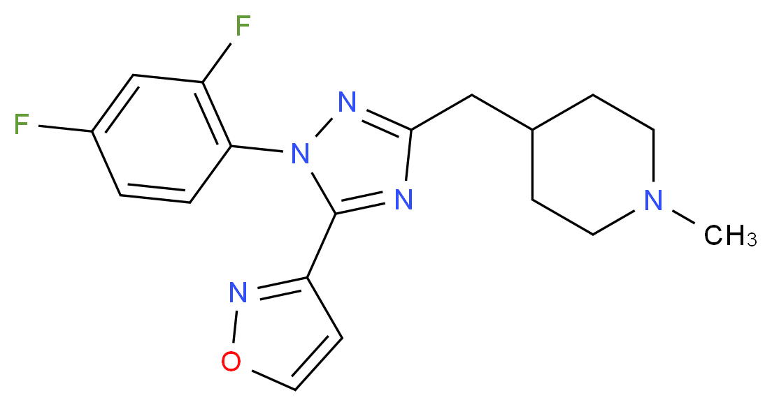 4-{[1-(2,4-difluorophenyl)-5-isoxazol-3-yl-1H-1,2,4-triazol-3-yl]methyl}-1-methylpiperidine_Molecular_structure_CAS_)