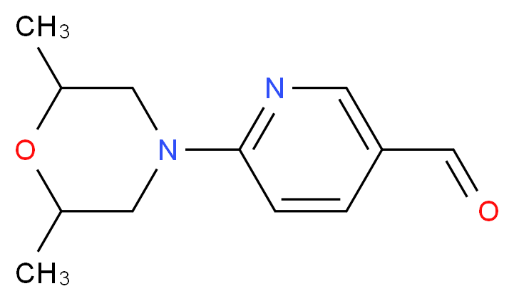 6-(2,6-Dimethylmorpholino)nicotinaldehyde_Molecular_structure_CAS_)