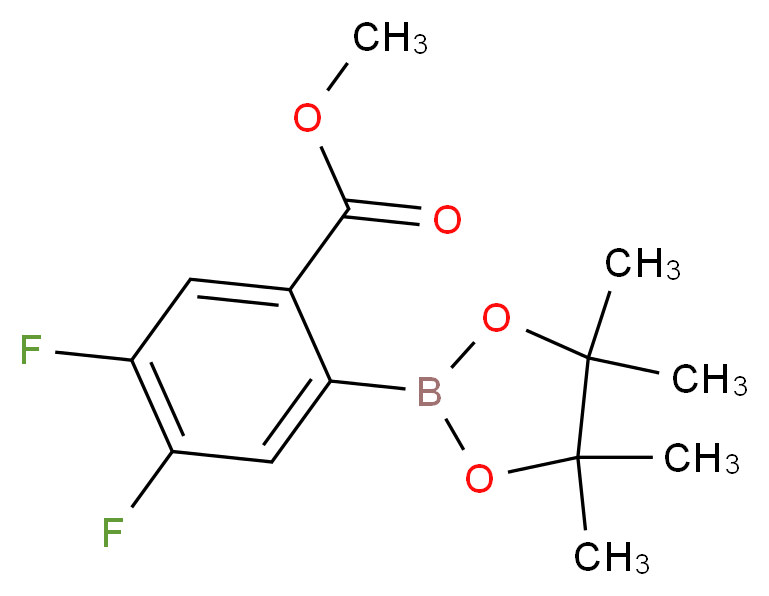Methyl 4,5-difluoro-2-(4,4,5,5-tetramethyl-1,3,2-dioxaborolan-2-yl)benzoate_Molecular_structure_CAS_1333122-75-0)