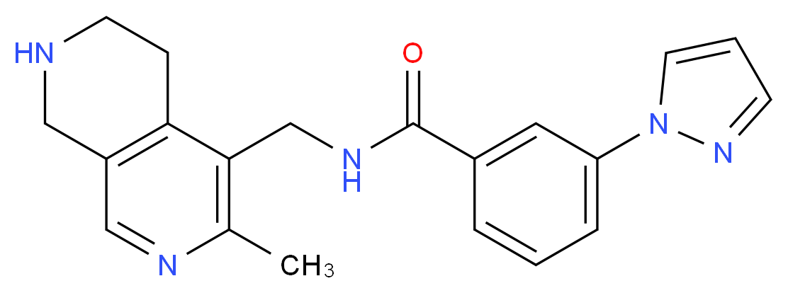 N-[(3-methyl-5,6,7,8-tetrahydro-2,7-naphthyridin-4-yl)methyl]-3-(1H-pyrazol-1-yl)benzamide_Molecular_structure_CAS_)