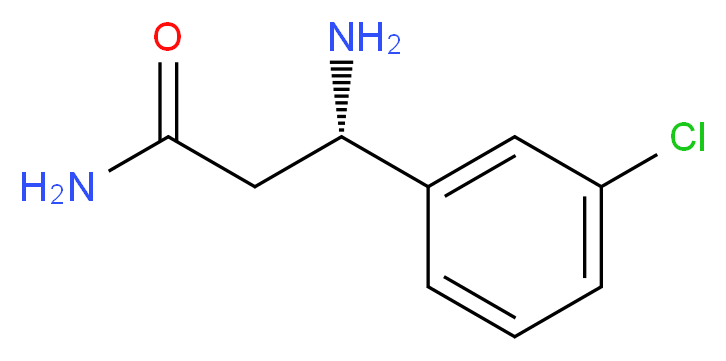 (3S)-3-amino-3-(3-chlorophenyl)propanamide_Molecular_structure_CAS_)