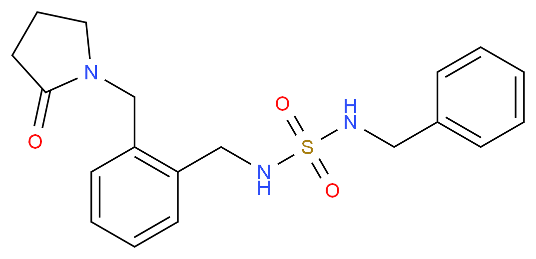 N-benzyl-N'-{2-[(2-oxopyrrolidin-1-yl)methyl]benzyl}sulfamide_Molecular_structure_CAS_)