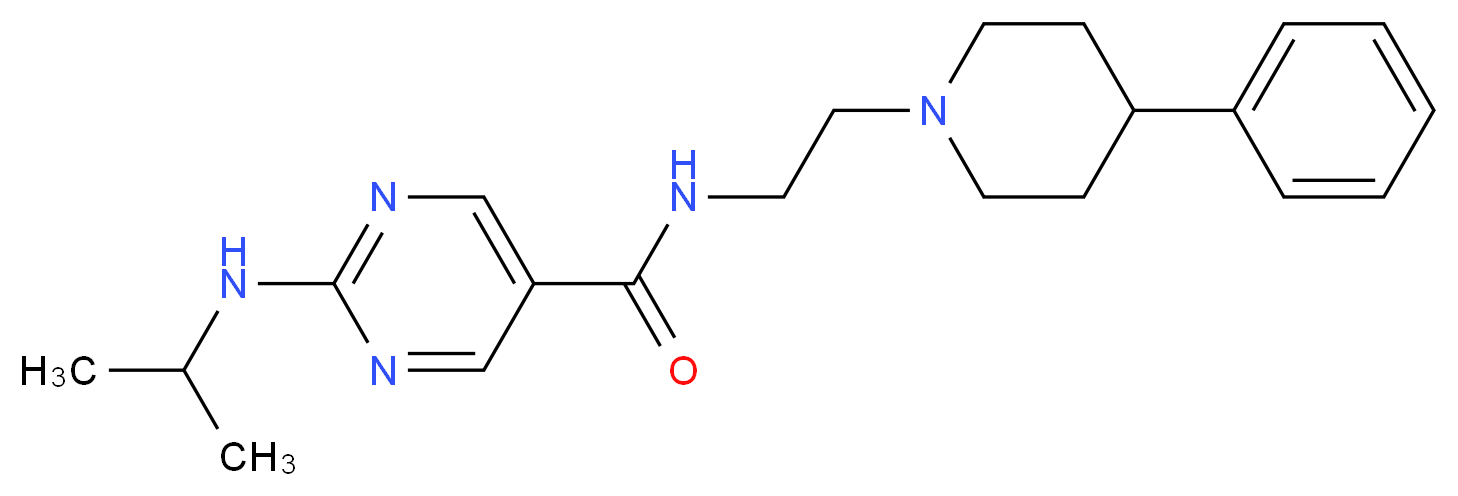 2-(isopropylamino)-N-[2-(4-phenylpiperidin-1-yl)ethyl]pyrimidine-5-carboxamide_Molecular_structure_CAS_)