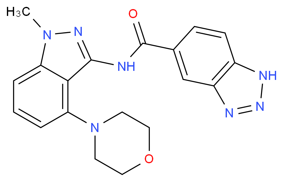 N-(1-methyl-4-morpholin-4-yl-1H-indazol-3-yl)-1H-1,2,3-benzotriazole-5-carboxamide_Molecular_structure_CAS_)