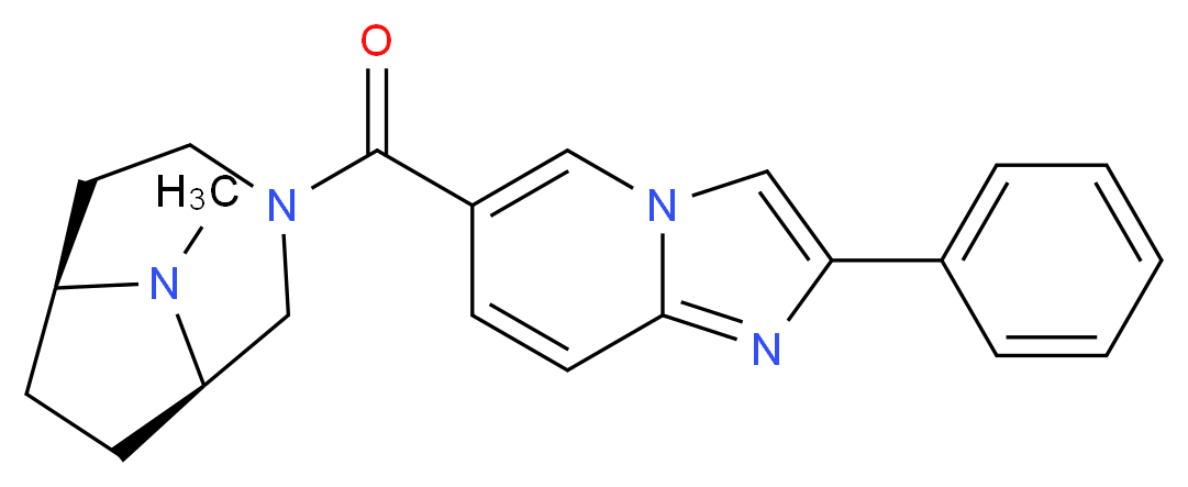 6-{[(1R*,6S*)-9-methyl-3,9-diazabicyclo[4.2.1]non-3-yl]carbonyl}-2-phenylimidazo[1,2-a]pyridine_Molecular_structure_CAS_)