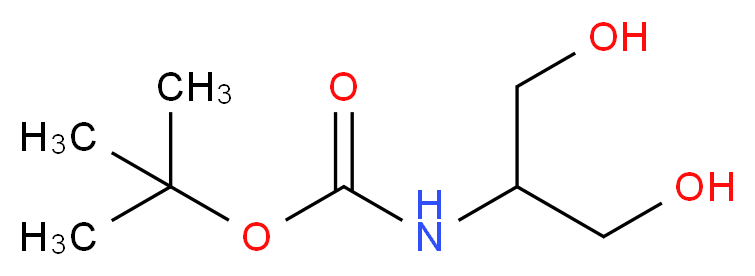 tert-butyl N-(1,3-dihydroxypropan-2-yl)carbamate_Molecular_structure_CAS_)