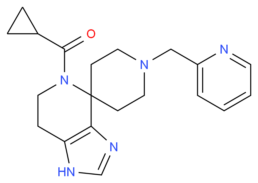 5-(cyclopropylcarbonyl)-1'-(pyridin-2-ylmethyl)-1,5,6,7-tetrahydrospiro[imidazo[4,5-c]pyridine-4,4'-piperidine]_Molecular_structure_CAS_)