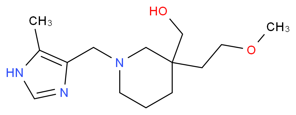 {3-(2-methoxyethyl)-1-[(5-methyl-1H-imidazol-4-yl)methyl]-3-piperidinyl}methanol_Molecular_structure_CAS_)