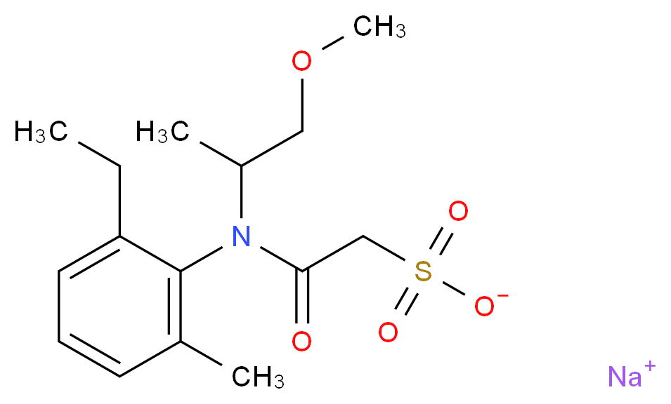 Metolachlor ESA sodium salt_Molecular_structure_CAS_947601-85-6)