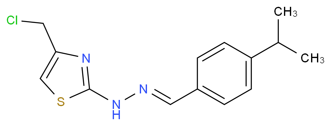 4-isopropylbenzaldehyde [4-(chloromethyl)-1,3-thiazol-2-yl]hydrazone_Molecular_structure_CAS_)