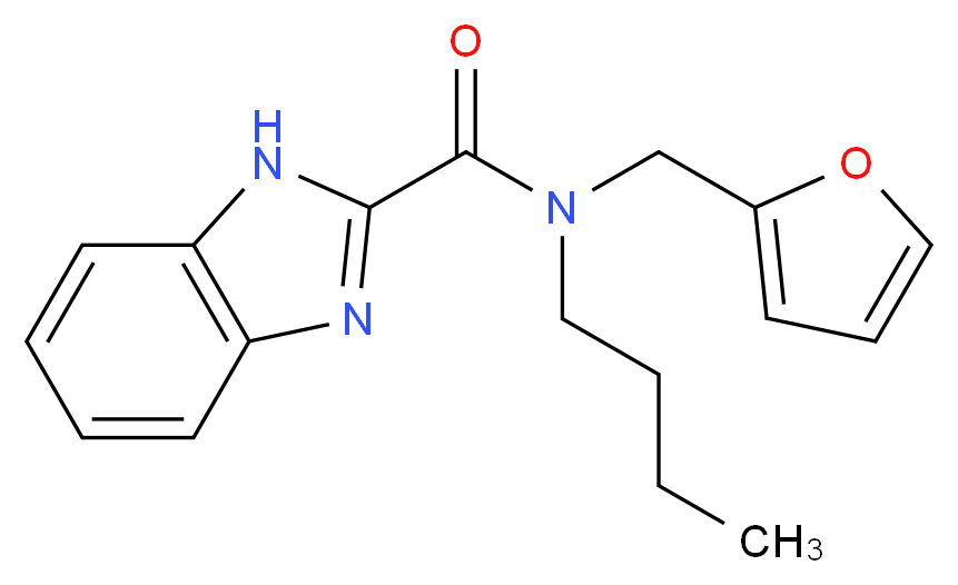 N-butyl-N-(2-furylmethyl)-1H-benzimidazole-2-carboxamide_Molecular_structure_CAS_)