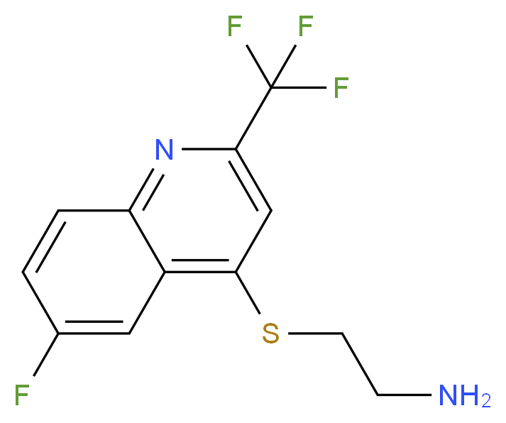 4-(2-Aminoethylthio)-6-fluoro-2-(trifluoromethyl)quinoline 97%_Molecular_structure_CAS_)