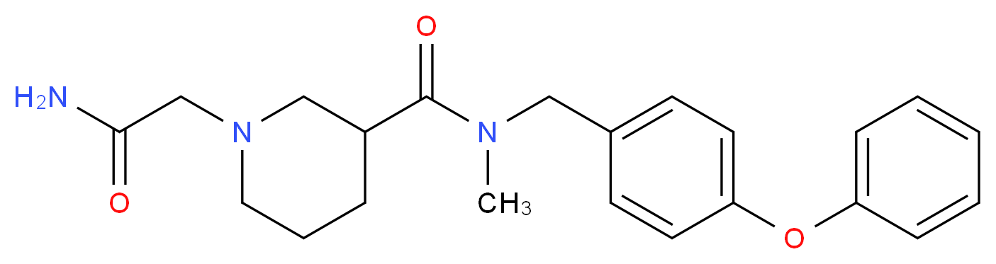 1-(2-amino-2-oxoethyl)-N-methyl-N-(4-phenoxybenzyl)-3-piperidinecarboxamide_Molecular_structure_CAS_)