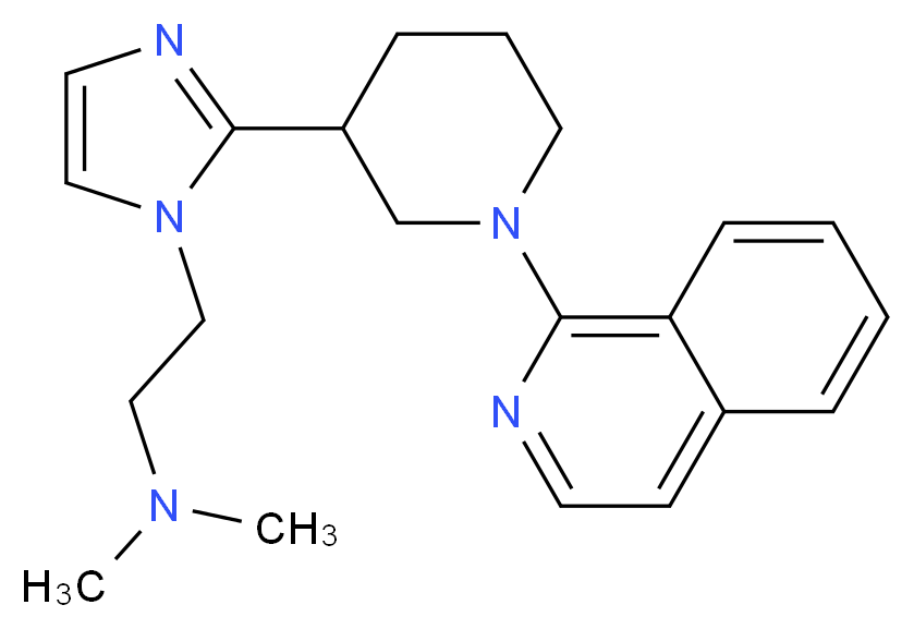 (2-{2-[1-(1-isoquinolinyl)-3-piperidinyl]-1H-imidazol-1-yl}ethyl)dimethylamine_Molecular_structure_CAS_)