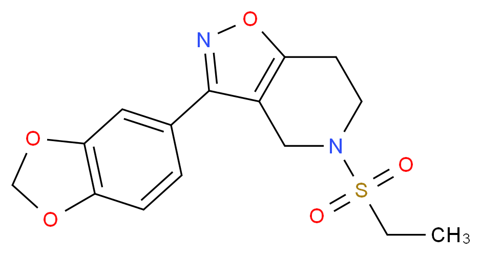 3-(1,3-benzodioxol-5-yl)-5-(ethylsulfonyl)-4,5,6,7-tetrahydroisoxazolo[4,5-c]pyridine_Molecular_structure_CAS_)