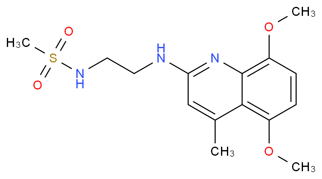 N-{2-[(5,8-dimethoxy-4-methylquinolin-2-yl)amino]ethyl}methanesulfonamide_Molecular_structure_CAS_)