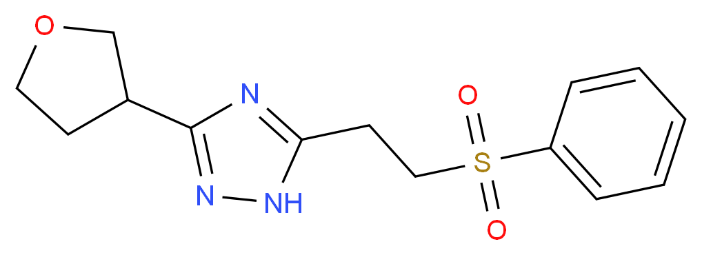 5-[2-(phenylsulfonyl)ethyl]-3-(tetrahydrofuran-3-yl)-1H-1,2,4-triazole_Molecular_structure_CAS_)