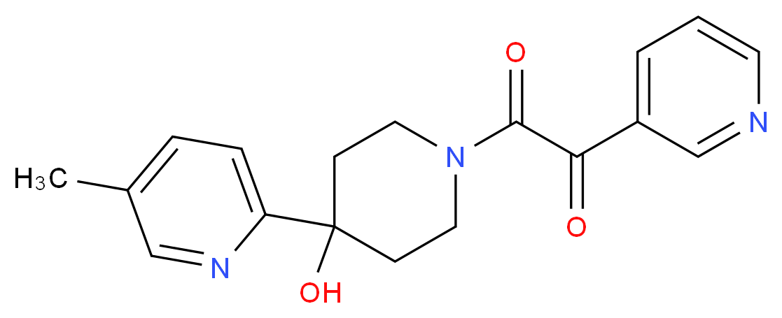 2-[4-hydroxy-4-(5-methylpyridin-2-yl)piperidin-1-yl]-2-oxo-1-pyridin-3-ylethanone_Molecular_structure_CAS_)