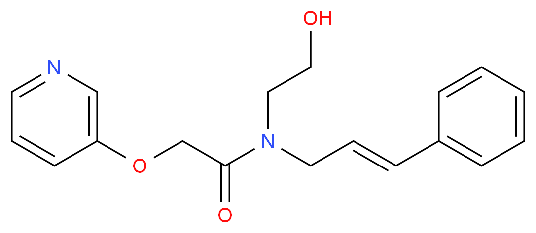 N-(2-hydroxyethyl)-N-[(2E)-3-phenylprop-2-en-1-yl]-2-(pyridin-3-yloxy)acetamide_Molecular_structure_CAS_)