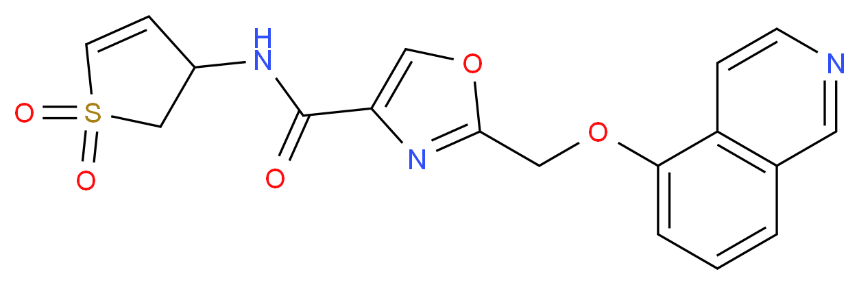N-(1,1-dioxido-2,3-dihydro-3-thienyl)-2-[(isoquinolin-5-yloxy)methyl]-1,3-oxazole-4-carboxamide_Molecular_structure_CAS_)