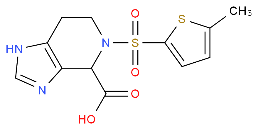 5-[(5-methyl-2-thienyl)sulfonyl]-4,5,6,7-tetrahydro-1H-imidazo[4,5-c]pyridine-4-carboxylic acid_Molecular_structure_CAS_)