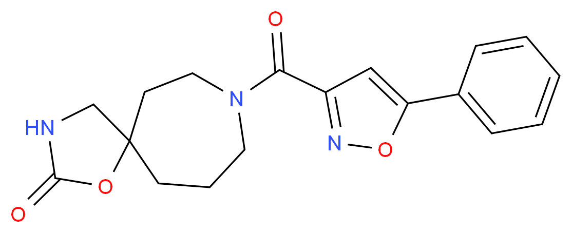 8-[(5-phenyl-3-isoxazolyl)carbonyl]-1-oxa-3,8-diazaspiro[4.6]undecan-2-one_Molecular_structure_CAS_)