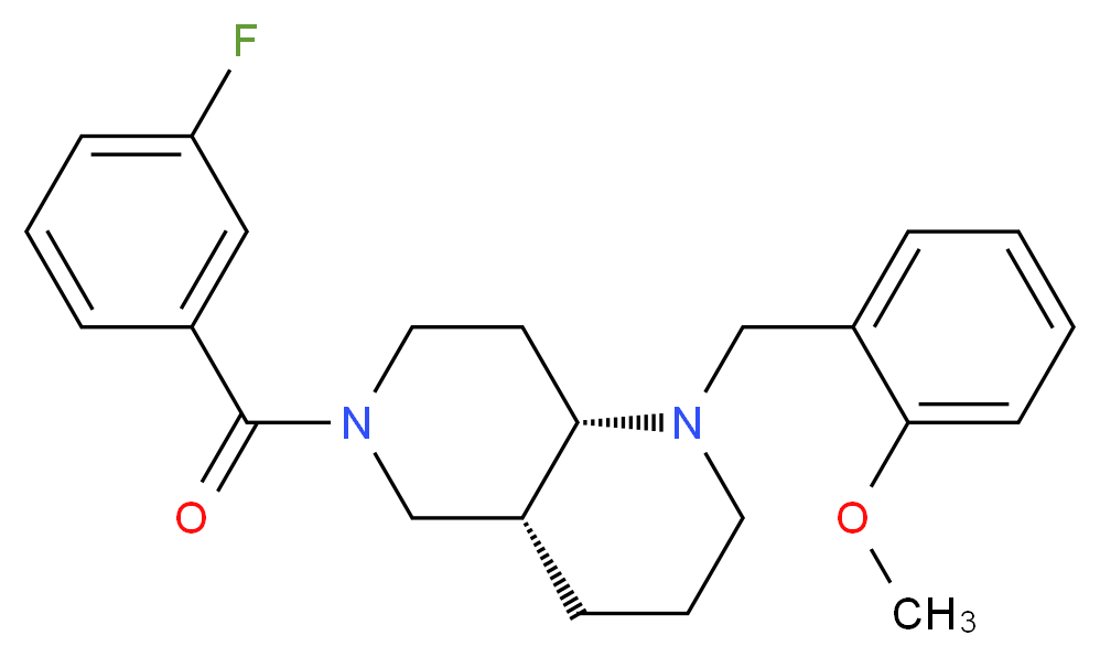 (4aR*,8aS*)-6-(3-fluorobenzoyl)-1-(2-methoxybenzyl)decahydro-1,6-naphthyridine_Molecular_structure_CAS_)