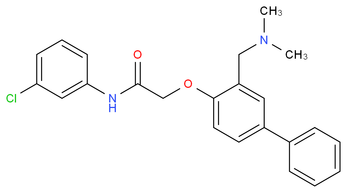 N-(3-chlorophenyl)-2-({3-[(dimethylamino)methyl]-4-biphenylyl}oxy)acetamide_Molecular_structure_CAS_)