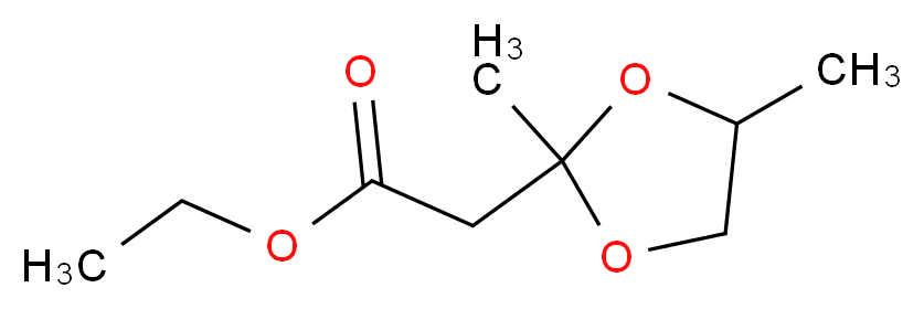 Ethyl dimethyl dioxolane acetate_Molecular_structure_CAS_6290-17-1)