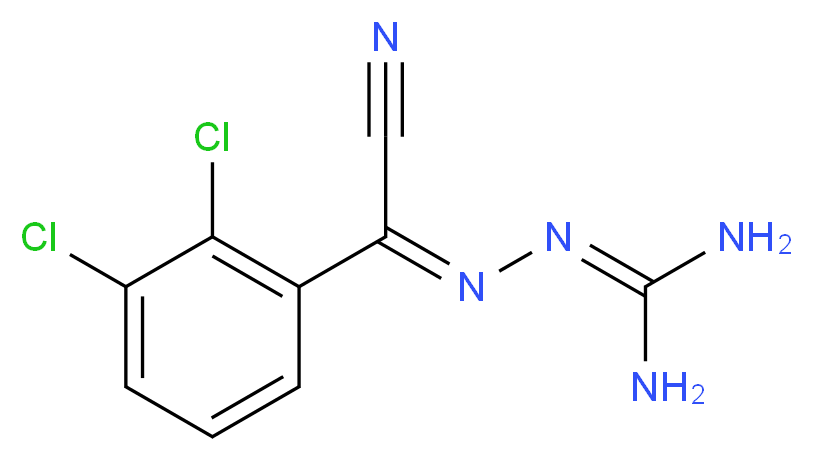 2-(2,3-Dichlorphenyl)-2-(guanidinylimino)acetonitrile_Molecular_structure_CAS_84689-20-3)