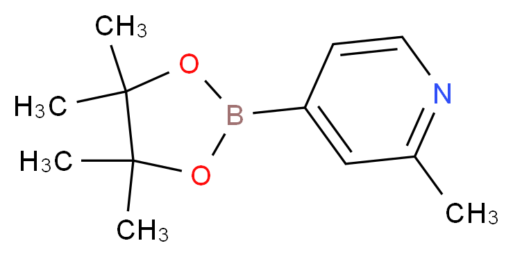2-Methylpyridine-4-boronic acid, pinacol ester_Molecular_structure_CAS_660867-80-1)