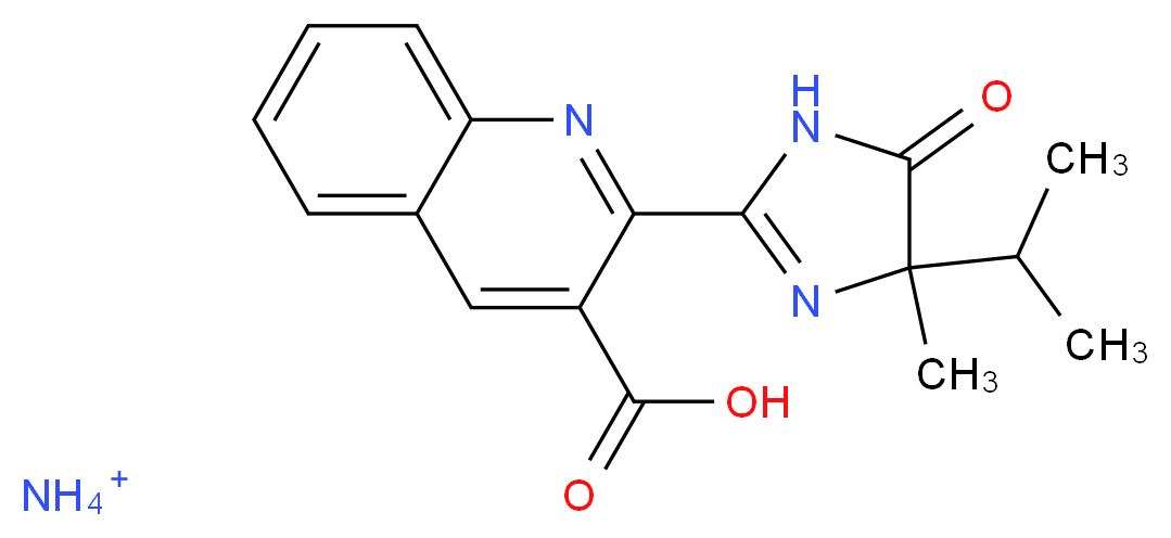 2-(4,5-dihydro-4-methyl-4-(1-methylethyl)-5-oxo-1h-imidazol-2-yl)-3-quinolinecarboxylic acid monoammonium salt_Molecular_structure_CAS_81335-47-9)