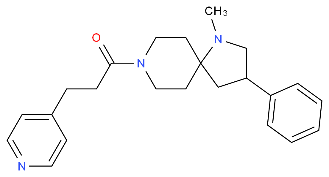 1-methyl-3-phenyl-8-[3-(4-pyridinyl)propanoyl]-1,8-diazaspiro[4.5]decane_Molecular_structure_CAS_)