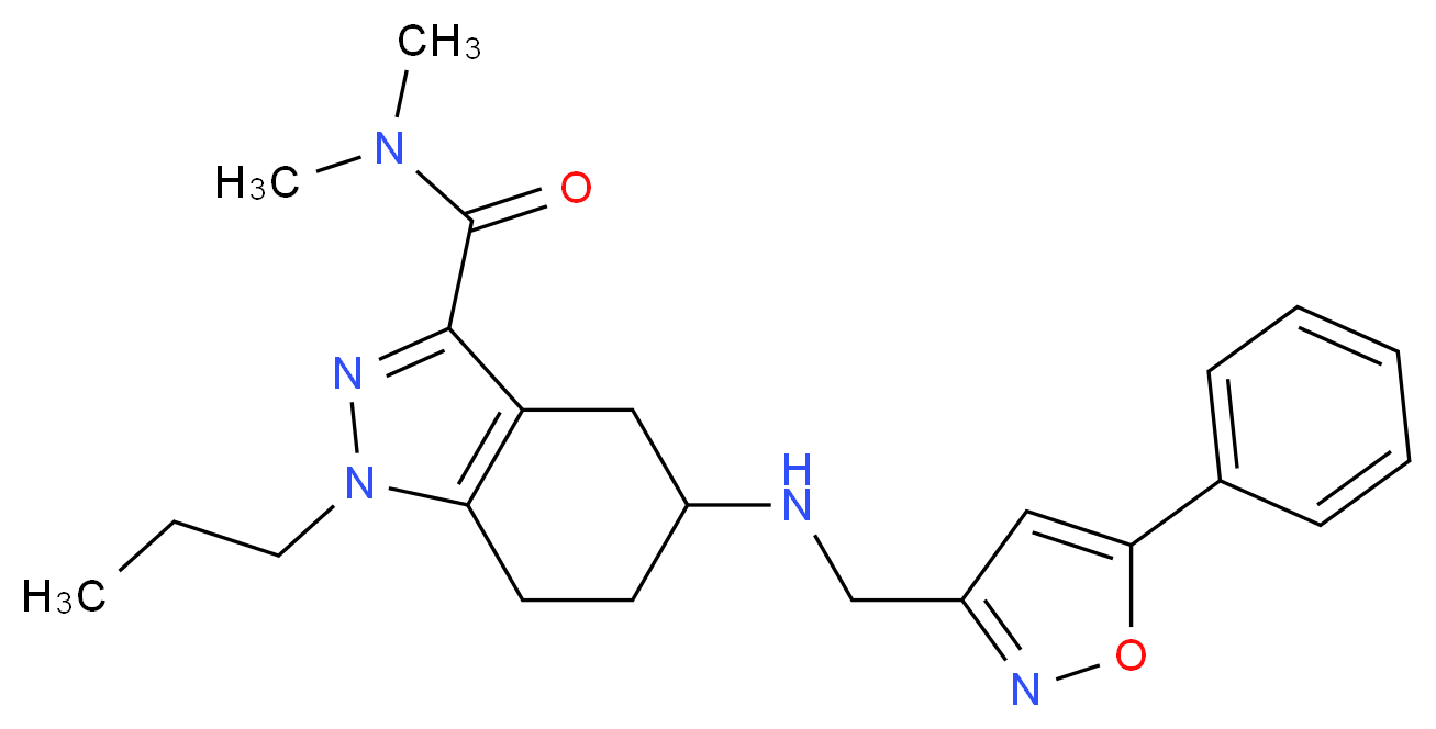 N,N-dimethyl-5-{[(5-phenyl-3-isoxazolyl)methyl]amino}-1-propyl-4,5,6,7-tetrahydro-1H-indazole-3-carboxamide_Molecular_structure_CAS_)