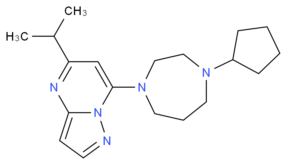 7-(4-cyclopentyl-1,4-diazepan-1-yl)-5-isopropylpyrazolo[1,5-a]pyrimidine_Molecular_structure_CAS_)