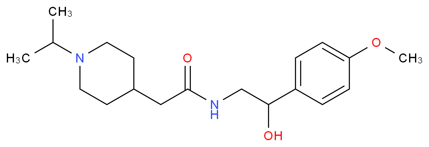 N-[2-hydroxy-2-(4-methoxyphenyl)ethyl]-2-(1-isopropyl-4-piperidinyl)acetamide_Molecular_structure_CAS_)