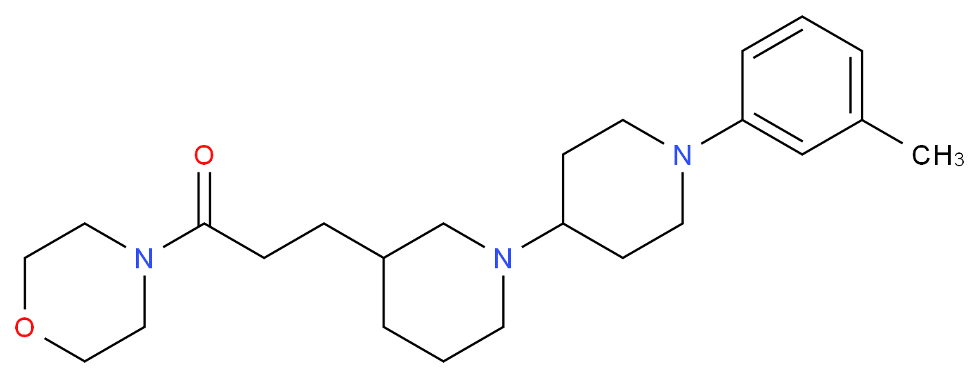 1'-(3-methylphenyl)-3-[3-(4-morpholinyl)-3-oxopropyl]-1,4'-bipiperidine_Molecular_structure_CAS_)