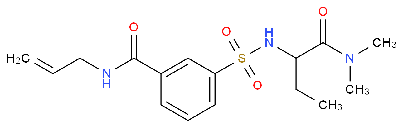 N-allyl-3-[({1-[(dimethylamino)carbonyl]propyl}amino)sulfonyl]benzamide_Molecular_structure_CAS_)