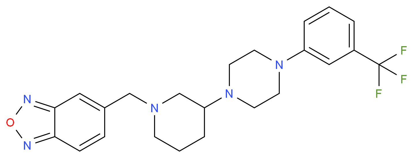 5-[(3-{4-[3-(trifluoromethyl)phenyl]-1-piperazinyl}-1-piperidinyl)methyl]-2,1,3-benzoxadiazole_Molecular_structure_CAS_)