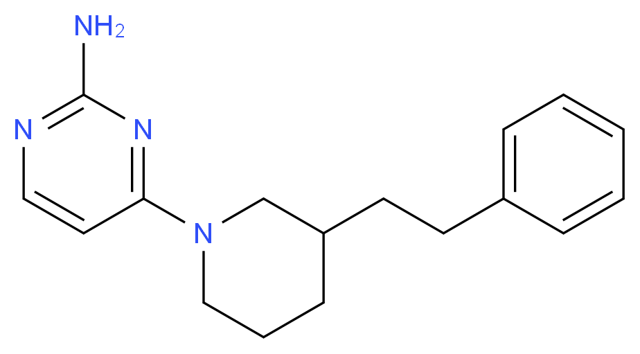 4-[3-(2-phenylethyl)-1-piperidinyl]-2-pyrimidinamine_Molecular_structure_CAS_)