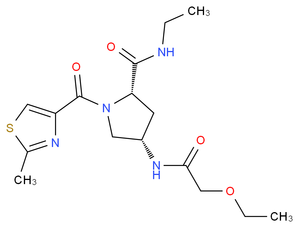(4S)-4-[(ethoxyacetyl)amino]-N-ethyl-1-[(2-methyl-1,3-thiazol-4-yl)carbonyl]-L-prolinamide_Molecular_structure_CAS_)
