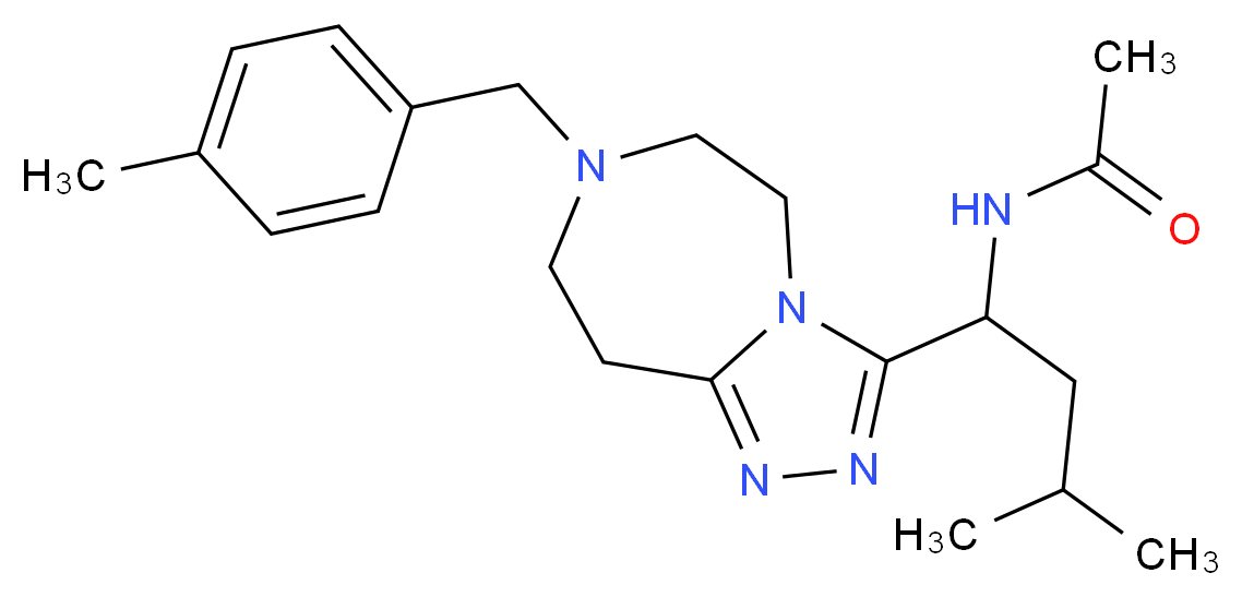 N-{3-methyl-1-[7-(4-methylbenzyl)-6,7,8,9-tetrahydro-5H-[1,2,4]triazolo[4,3-d][1,4]diazepin-3-yl]butyl}acetamide_Molecular_structure_CAS_)