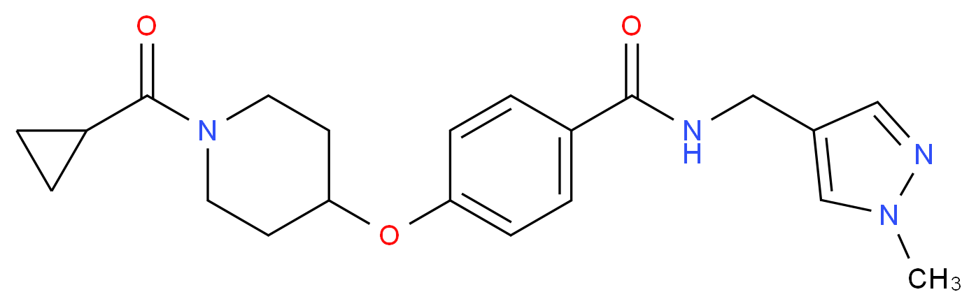 4-{[1-(cyclopropylcarbonyl)-4-piperidinyl]oxy}-N-[(1-methyl-1H-pyrazol-4-yl)methyl]benzamide_Molecular_structure_CAS_)
