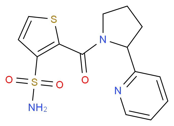 2-{[2-(2-pyridinyl)-1-pyrrolidinyl]carbonyl}-3-thiophenesulfonamide_Molecular_structure_CAS_)