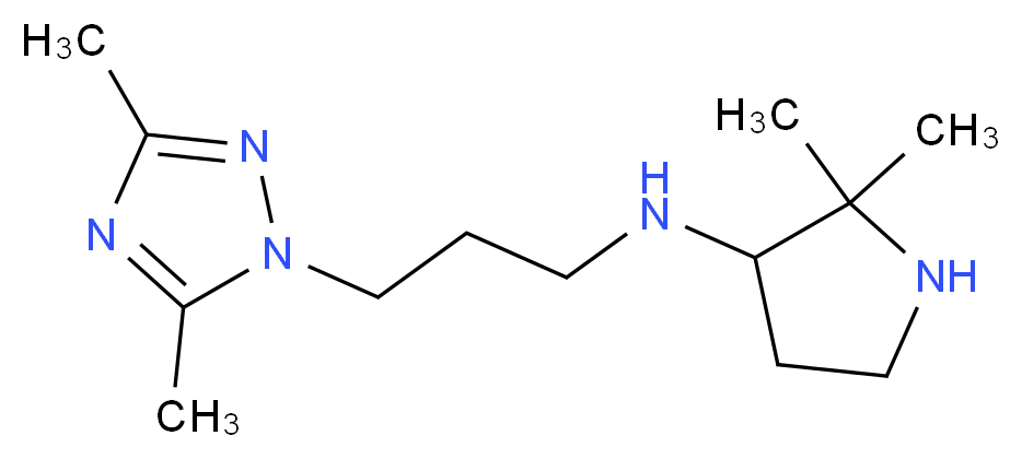 N-[3-(3,5-dimethyl-1H-1,2,4-triazol-1-yl)propyl]-2,2-dimethylpyrrolidin-3-amine_Molecular_structure_CAS_)
