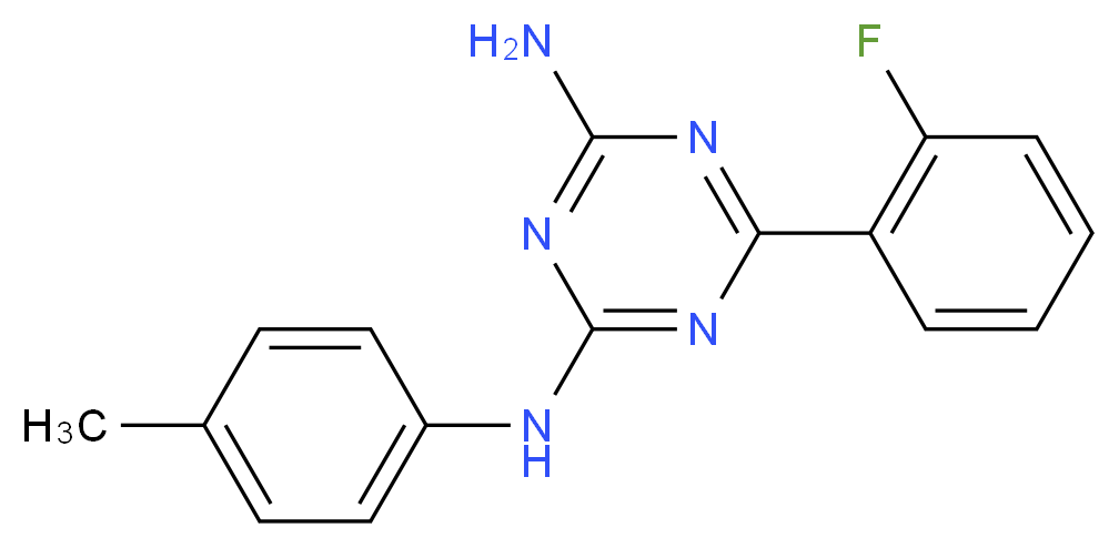 6-(2-fluorophenyl)-N-(4-methylphenyl)-1,3,5-triazine-2,4-diamine_Molecular_structure_CAS_)
