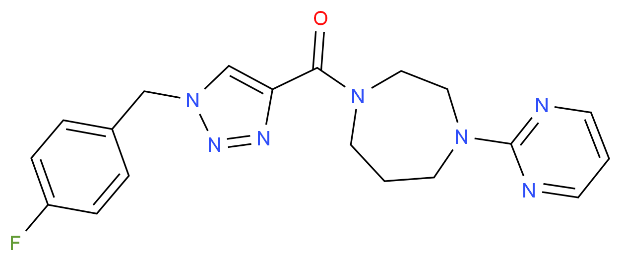 1-{[1-(4-fluorobenzyl)-1H-1,2,3-triazol-4-yl]carbonyl}-4-(2-pyrimidinyl)-1,4-diazepane_Molecular_structure_CAS_)