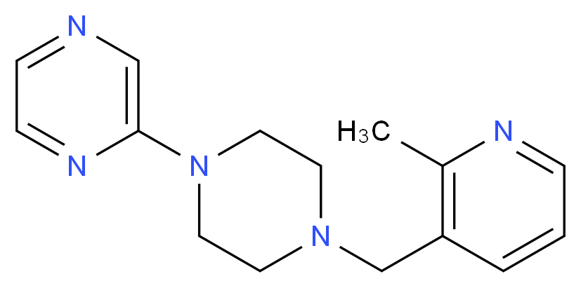 2-{4-[(2-methyl-3-pyridinyl)methyl]-1-piperazinyl}pyrazine_Molecular_structure_CAS_)